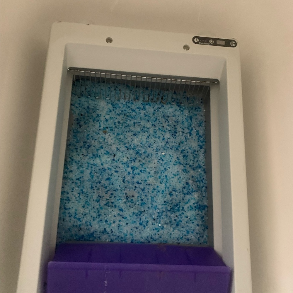 Scoop free  cleaning litter box great condition comes with 1 bag litter